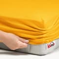 Pikkukuva 2 / 2: Jersey lakana kuminauhalla 220x240 sinappi aurinkoinen 005 paksu 150g/m2 KARO