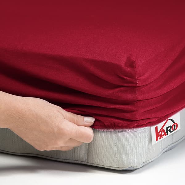 Jerseylagen med elastik 220x240 bordeaux 026 tyk 150g/m2 KARO