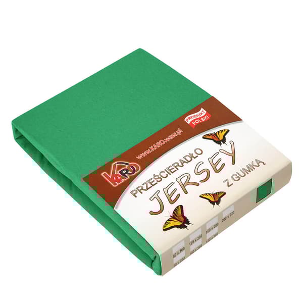 Jerseylagen med elastik 220x240 græsgrøn 049 tyk 150g/m2 KARO