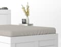 Miniatyrbillede 3 af 4: Satinark 160x200, beige, ensfarvet Pure