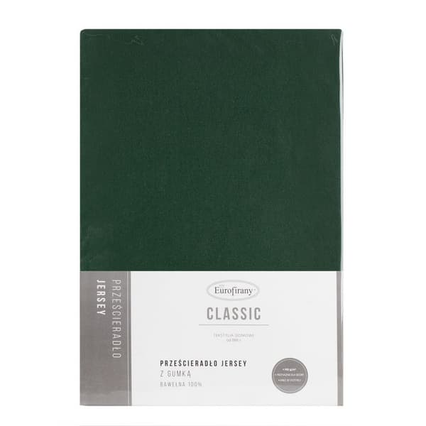Jerseylagen 3 med elastik 120x200 flaskegrøn til højmadras 25 cm 140 g/m2 Eurofirany