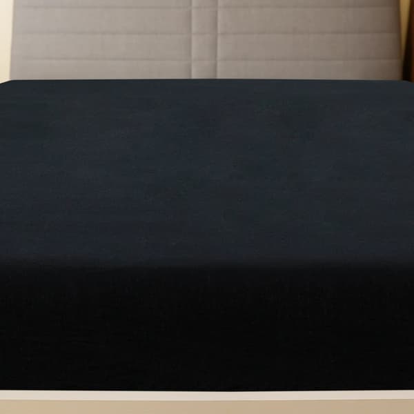 The Living Store Dra-på-lakan jersey 2 st svart 90x200 cm bomull -  Lakan