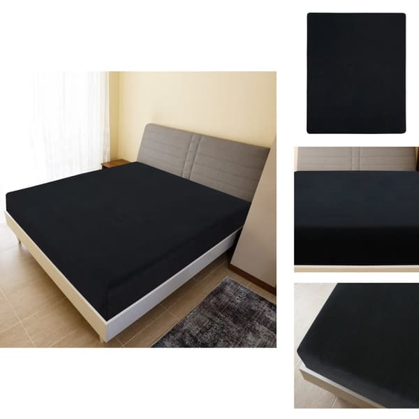 Lagener - Living stræklagner 2 stk. 90x200 cm jerseybomuld sort