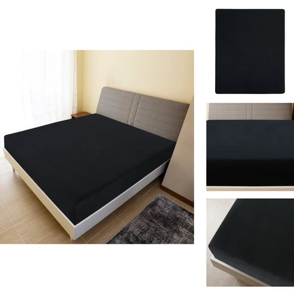 Lakanat - Living Muotoon ommellut lakanat 2 kpl musta 160x200 cm puuvilla