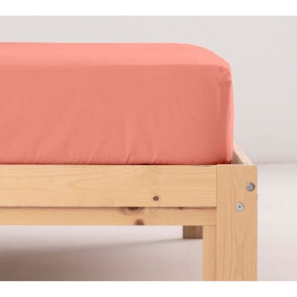 Inpassat underlakan Terracota Korall 180 x 200 cm Slät
