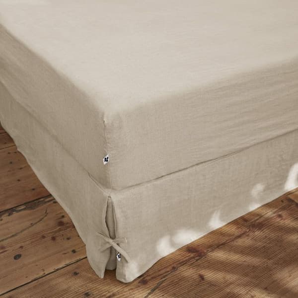 "Soline" påslakan alla storlekar Tvättat linne - Soline Sand - 160 x 200 cm 30 cm mössa