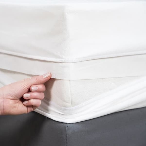 Helt vattentätt madrassöverdrag - Anti-vägglöss - 70x140x15 cm - Dragkedja - Ingen kemisk behandling