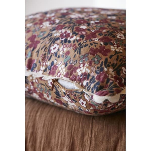 Avtagbar bågad kudde "Capucine" 40 x 40 cm "Cotton Gauze" - Capucine Camel - Avtagbar bågad kudde 40 x 40 cm