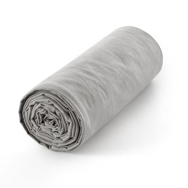"Drift" påslakan, renfärgad tvättad bomull 57 trådar/cm² alla storlekar - Ljusgrå - 160 x 200 cm 30 cm keps