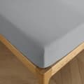 Miniatyrbild 1 av 2: "Drift" påslakan, renfärgad tvättad bomull 57 trådar/cm² alla storlekar - Ljusgrå - 160 x 200 cm 30 cm keps