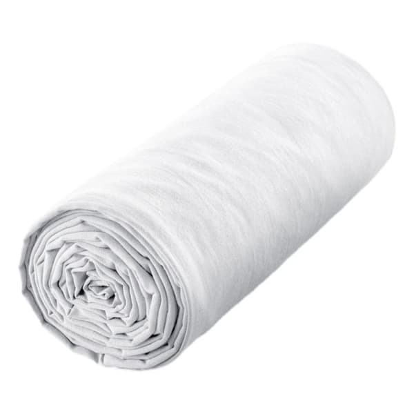 "Drift" påslakan i ren, färgad, tvättad bomull 57 trådar/cm² alla storlekar - Vit - 180 x 200 cm 30 cm keps