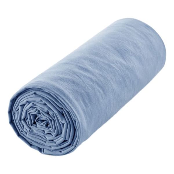 "Drift" påslakan renfärgad tvättad bomull 57 trådar/cm² alla storlekar - Soft Blue - 140 x 190 cm 30 cm keps