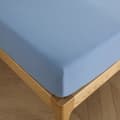 Miniatyrbild 1 av 2: "Drift" påslakan renfärgad tvättad bomull 57 trådar/cm² alla storlekar - Soft Blue - 140 x 190 cm 30 cm keps