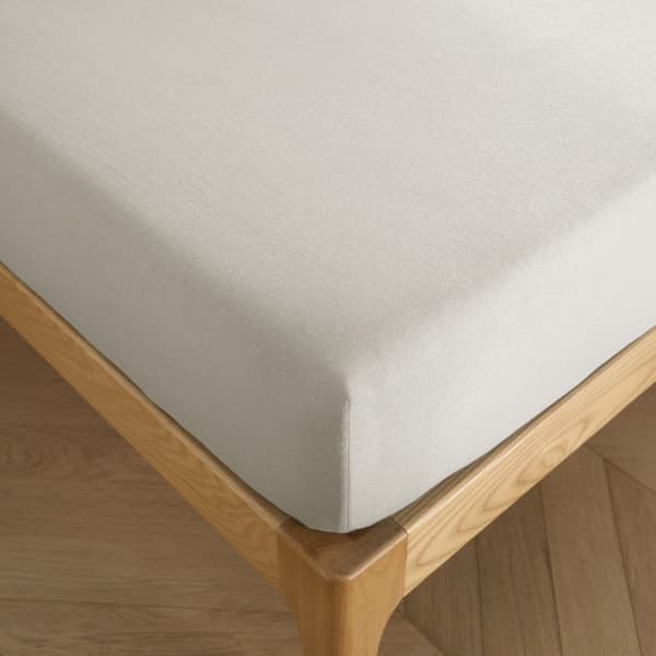 "Drift" påslakan i ren, färgad, tvättad bomull 57 trådar/cm² alla storlekar - Ecru - 140 x 190 cm 30 cm keps