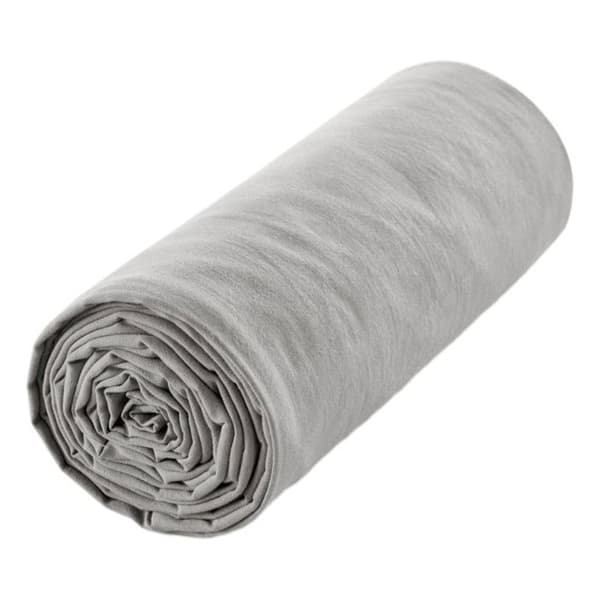 "Drift" påslakan i ren, färgad, tvättad bomull 57 trådar/cm² alla storlekar - Ljusgrå - 140 x 190 cm 30 cm keps