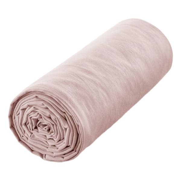 "Drift" påslakan i ren, färgad, tvättad bomull 57 trådar/cm² alla storlekar - Puderrosa - 90 x 190 cm 30 cm keps