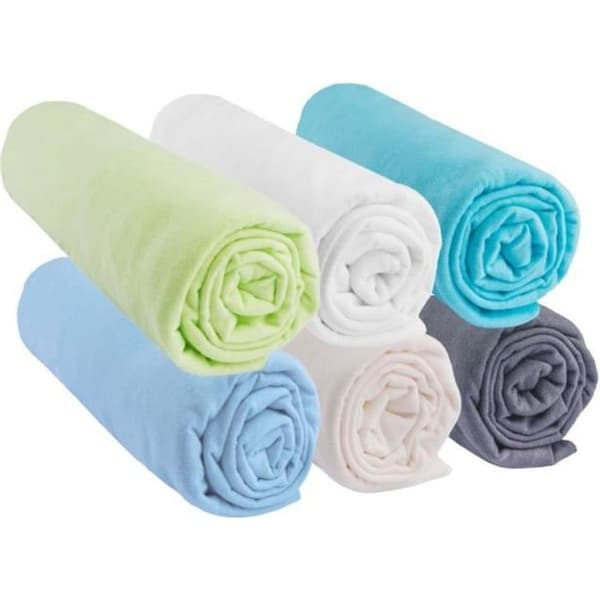 Lakan 60x120 Baby Cotton OCEAN (Set om 6) - EASY DORT - Bomullströja - Blandad enfärgad