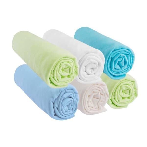 Prydnadslakan 50x100 Babybomull OCEAN (pack med 6)