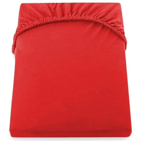 AMBERRÖD FÄRG BOMULLJERSEY LAKA 140-160X200 AVKOKSNING