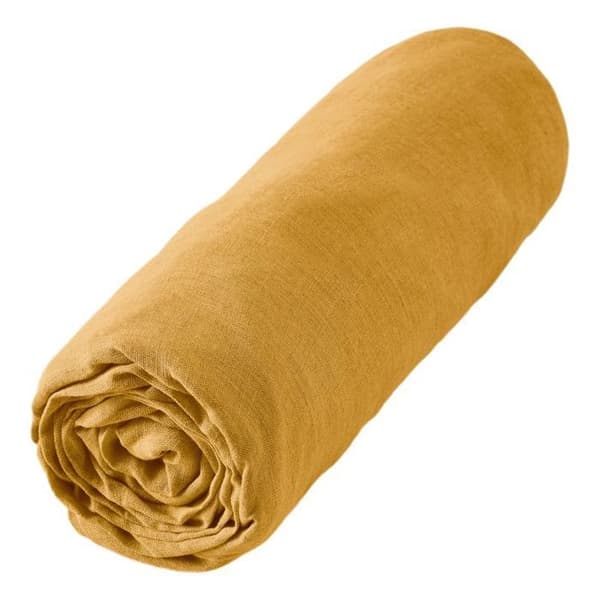 "Soline" påslakan alla storlekar Tvättat linne - Soline Honey - 140 x 190 cm 30 cm mössa