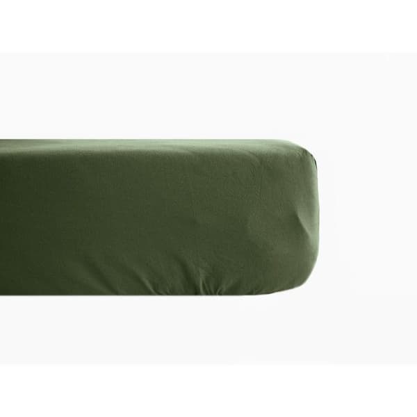 Påsydda percallakan i ren bomull 80 trådar/cm² Sydvind - Skum - 90 x 190 cm 35 cm mössa