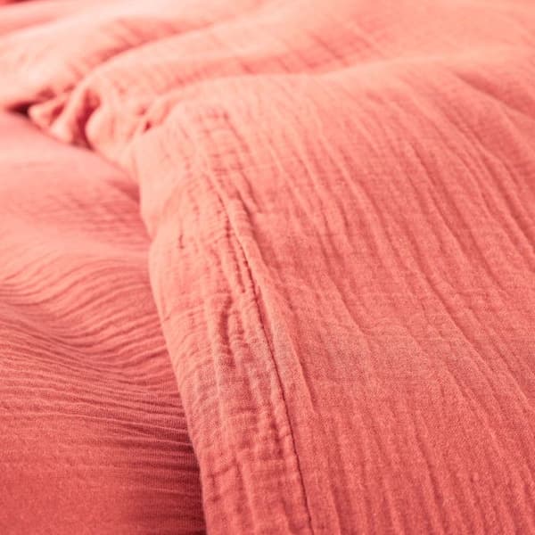 Komplett förpackning 3 stycken "Noah" bomullsgaze 140 x 200 för enkelsäng - Blush bomullsgaze