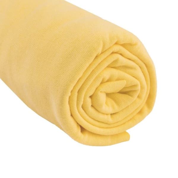 Set med 3 st bomullsjersey påsydda lakan för barnsäng - EASY DORT - Gul - 50x100 - Elastiska kanter