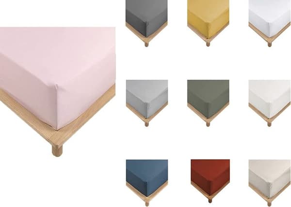 Drap Housse Percale - Bonnet 30 Cm - 180x200cm - Rosa