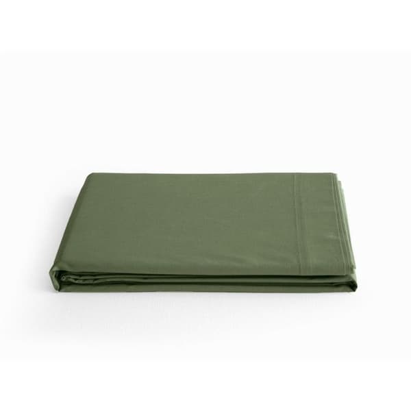 Platt lakan percal ren bomull kammade långa fibrer 80 trådar/cm² Sydvind - Skum - 240 x 300 cm för dubbelsäng
