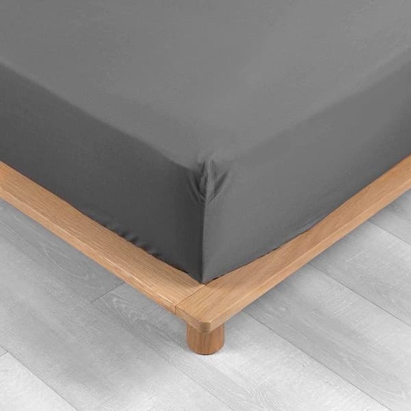 Drap Housse Percale - Bonnet 30 Cm - 140x190cm - antracit