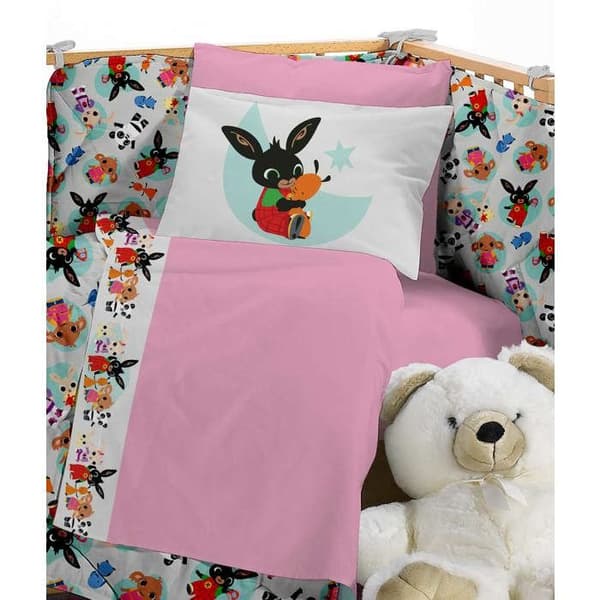 Sängkläder - NORTHSTAR - Bing Bunny - 3 delar - Rosa - 100% bomull