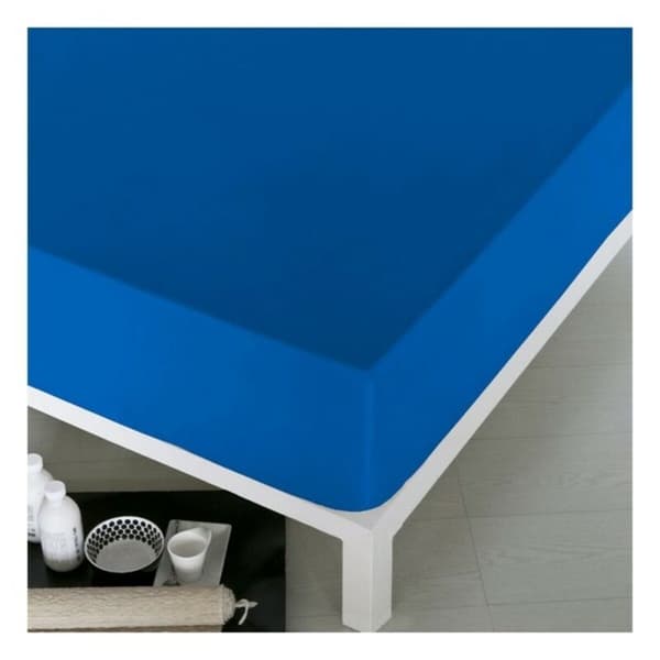 Inpassat underlakan Naturals Blå - UK king size-säng (150 x 190 cm)