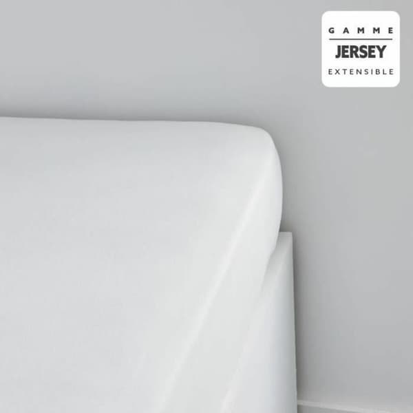 Monteret bundark TODAY Jersey 160 x 190 cm Hvid