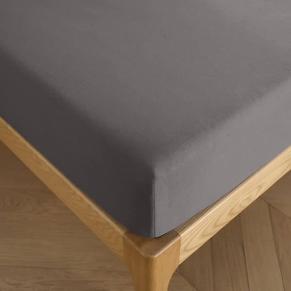 Lakan 140 x 190 cm 30 cm keps "Premium" för dubbelsäng - Premium Skiffer