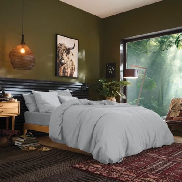 Lakan 90 x 190 cm, 30 cm keps "Premium" för enkelsäng - Prémium Nuage