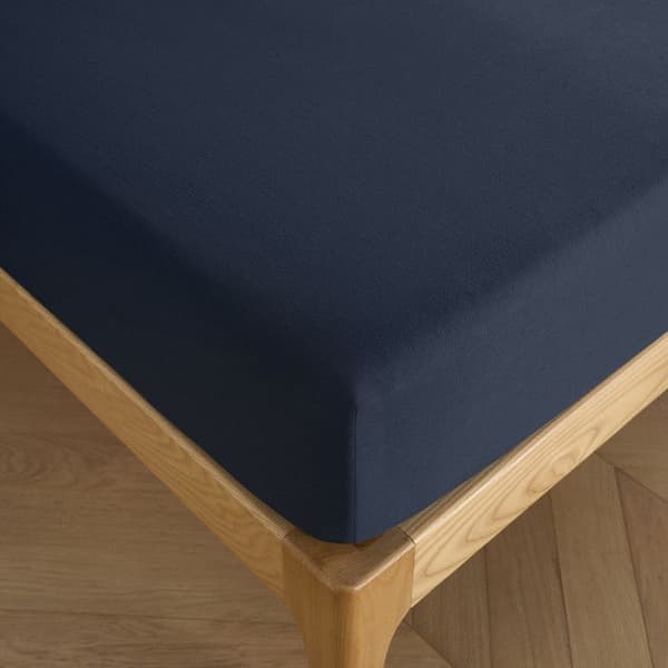 Lakan 160 x 200 cm, 30 cm keps "Premium" för dubbelsäng - Premium Midnight Blue