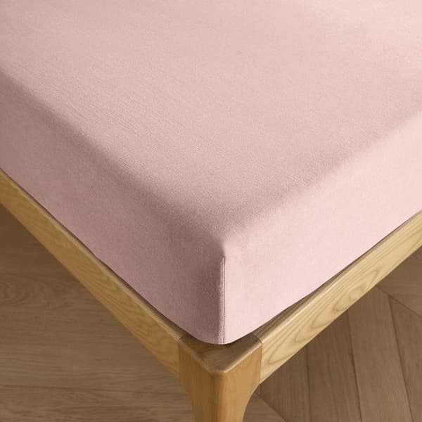 Lakan 90 x 190 cm, 30 cm keps "Premium" för enkelsäng - Premium Rose Dragée