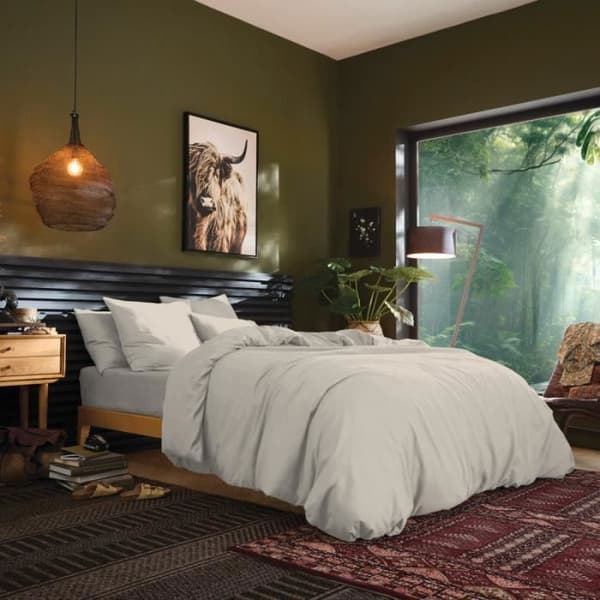Lakan 180 x 200 cm, 30 cm keps "Premium" för king size dubbelsäng - Premium Sand