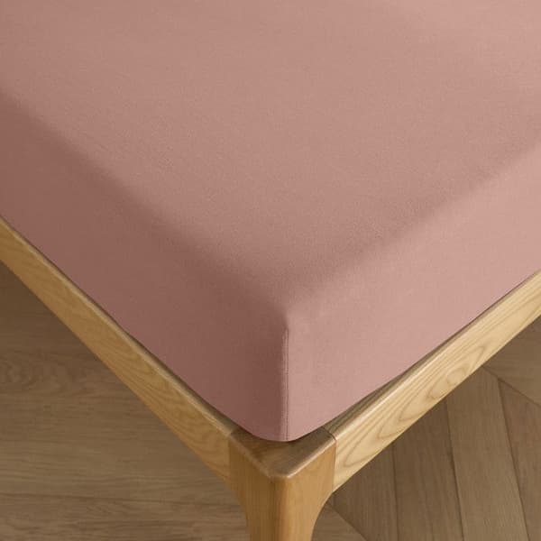 Lakan 90 x 190 cm, 30 cm keps "Premium" för enkelsäng - Premium Old Rose