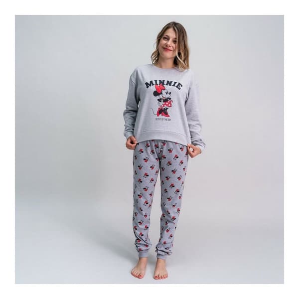 Nattøj Minnie Mouse Dame Grå - XS