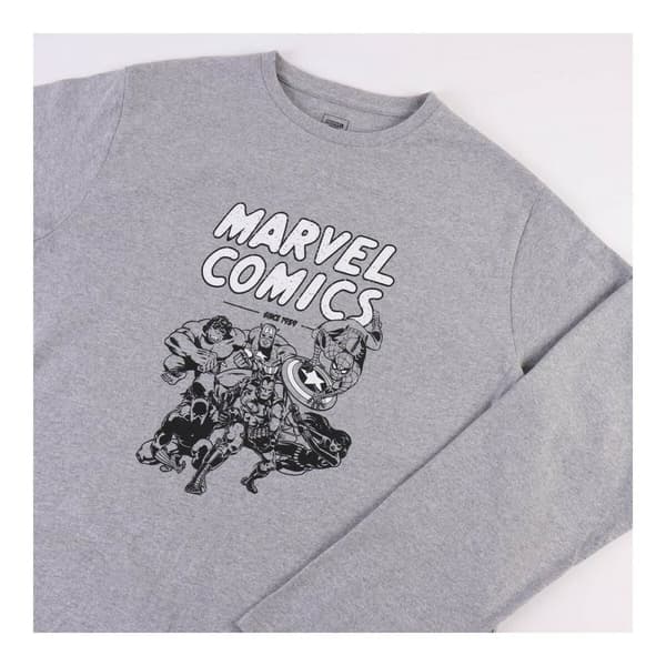 Nattdress Marvel Grå (Voksne) Menn - S