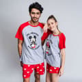 Pikkukuva 5 / 9: Pyjamat Mickey Mouse Punainen (Aikuisten) Miehet Harmaa - S