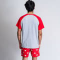 Pikkukuva 7 / 9: Pyjamat Mickey Mouse Punainen (Aikuisten) Miehet Harmaa - S