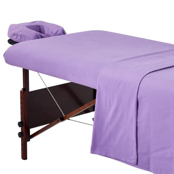 Master massagestol 3 i 1 flanelllakanset, filt, platt tallrik, ansikte örngott lila