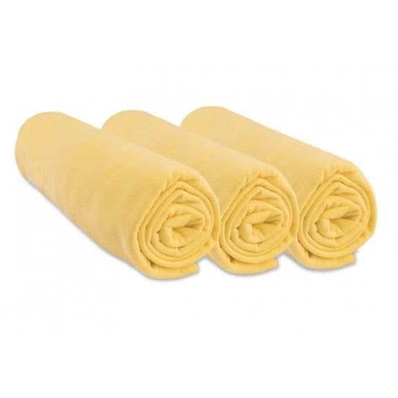 Set med 3 lakan 40x80 cm / 40x90 cm - EASY DORT - Gul