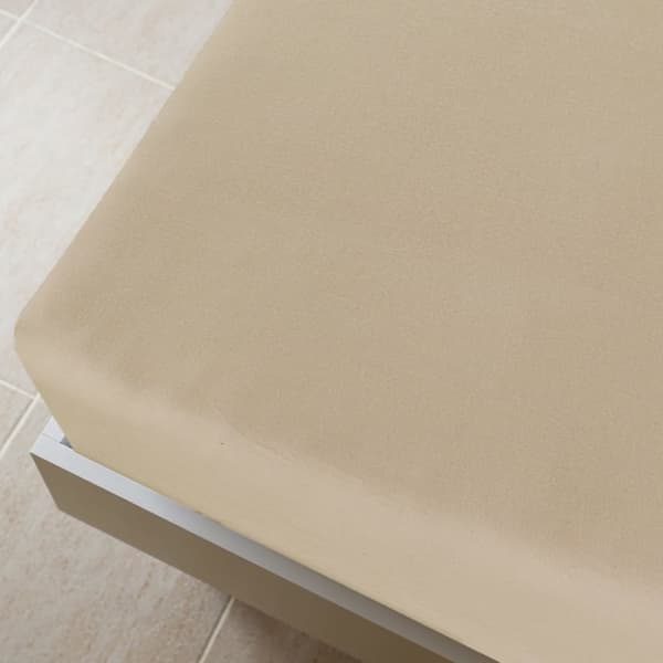 Dra-på-lakan jersey 2 st taupe 100x200 cm bomull