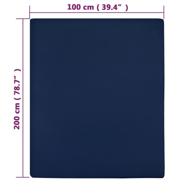 Muotoon ommeltu lakanat 2 kpl laivastonsin. 100x200 cm puuvilla