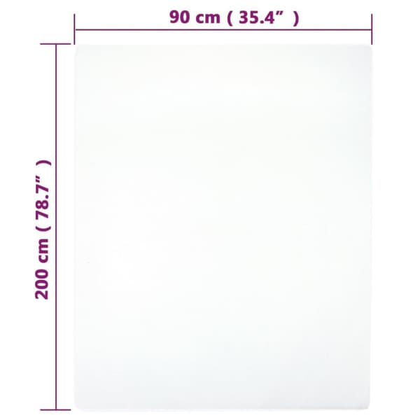 Muotoon ommellut lakanat 2 kpl valkoinen 90x200 cm puuvilla
