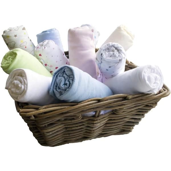 DOMIVA babyskydd - Jersey - Vit - 60 x 120 cm - Set om 2