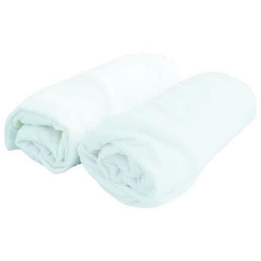 DOMIVA babyskydd - Jersey - Vit - 60 x 120 cm - Set om 2